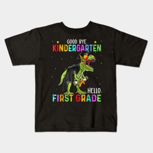Goodbye Kindergarten Graduation 2024 Hello 1St Grade Kids Kids T-Shirt